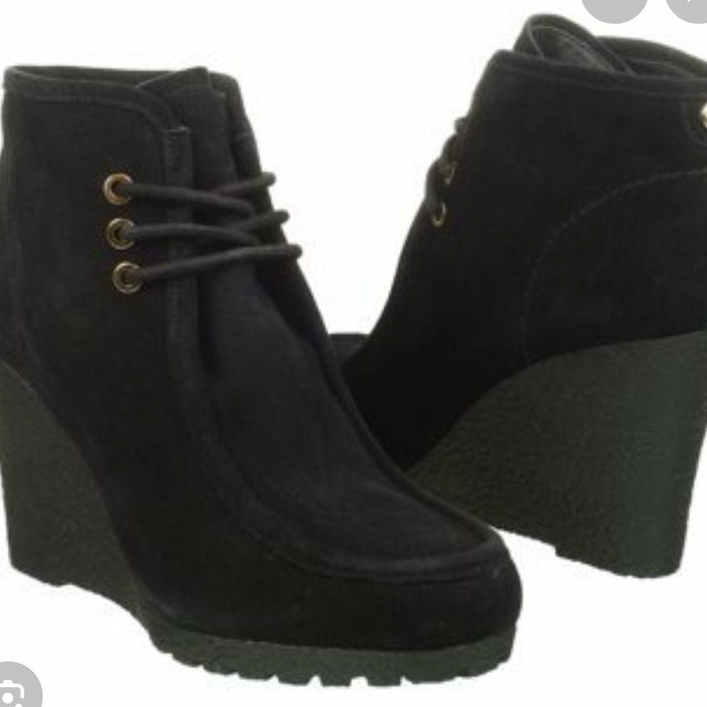 Michael Kors Black Wedge Ankle Boots